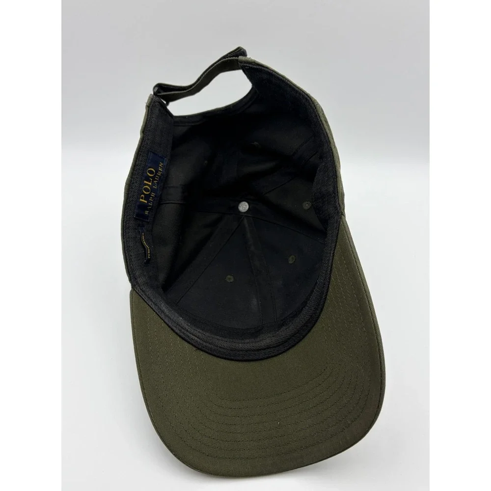 Polo Ralph Lauren Hat Cap Strap Back Olive Performance Pony Logo Mens One Size